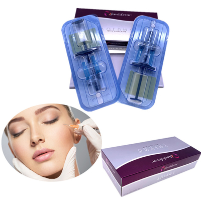 La croix cutanée d'aiguilles de seringue du remplisseur 2x1ml de Juvederm a lié l'injection de lèvre de gel