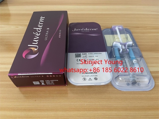 Remplisseurs faciaux d'acide hyaluronique de Juvederm Ultra3 2x1ml cutanés