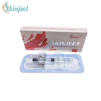 Remplisseur cutané d'injection d'acide hyaluronique de Skinject 2ml de produits de beauté avec la piscine découverte pour le visage