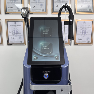 2 en 1 machine d'élimination de tatouage laser équipement d'élimination de sourcils laser avec écran de 15,6 pouces