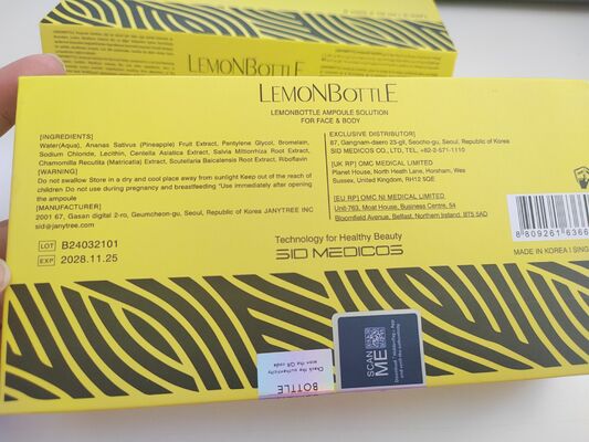 Solution de lipolyse Lemon Bottle, injection avancée de dissolution des graisses pour le visage et le corps, amincissement du ventre, sérum lipolytique premium, traitement sûr et rapide de perte de poids
