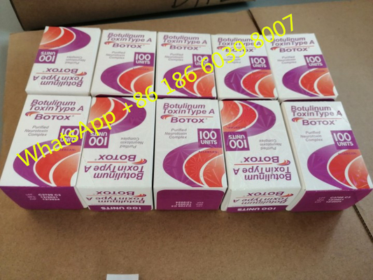 La toxine botulinum enlèvent ride les soins de la peau 100ui d'Allergan  de toxines dans la poudre blanche