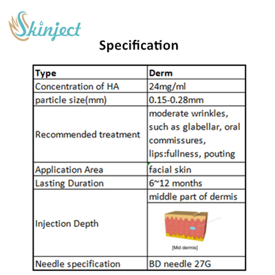La croix de Skinject 2ml a lié des remplisseurs de lèvre d'acide hyaluronique injectables