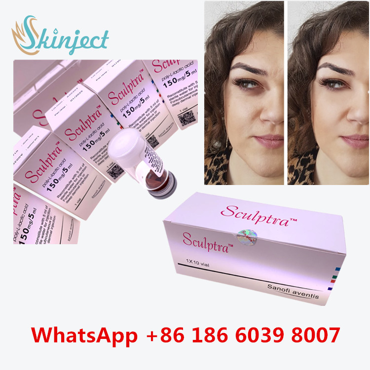 Injection du Poly-l-lactique-acide PLLA de  pour soulever le visage submergé