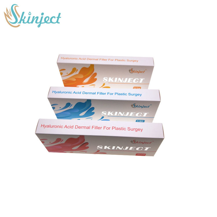 Remplisseur cutané d'injection d'acide hyaluronique de Skinject 2ml de produits de beauté avec la piscine découverte pour le visage