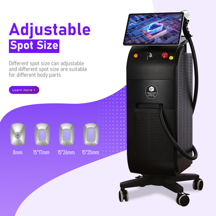 Machine d'épilation au laser avancée pour tous les types de peau Interface multilingue 755 808 940 1064nm Longueur d'onde