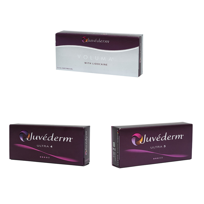 2 seringues*1 ml Remplisseur cutané facial Injection d'acide hyaluronique pour la mâchoire, le nez, les lèvres, les joues et le menton