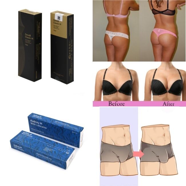 10 Ml 20 Ml de remplissage d' acide hyaluronique pur pour augmentation du sein et des fesses