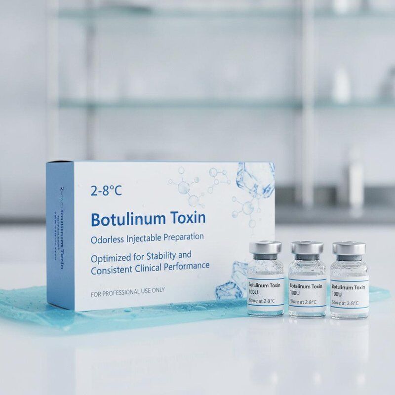 Préparation injectable de toxine botulique 2-8°C inodore optimisée pour la stabilité et une performance clinique constante