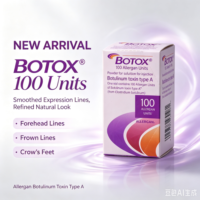 BOTOX 100 unités Injection anti-rides Traitement esthétique du visage Allergène Toxine botulique de type A