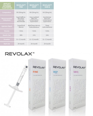 Croix profonde fine d'acide hyaluronique de Revolax la sous-q a lié le remplisseur cutané 1.1ml