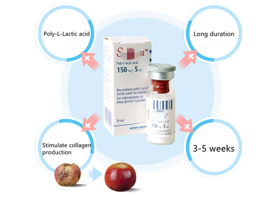 5 ml de remplissage à l' acide lactique en poly L remplissage cutané injectable 3D PLLA