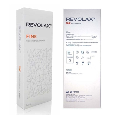 24 mg/ml remplisseur cutané d'acide hyaluronique de 1.1ml Revolax pour les rides fines